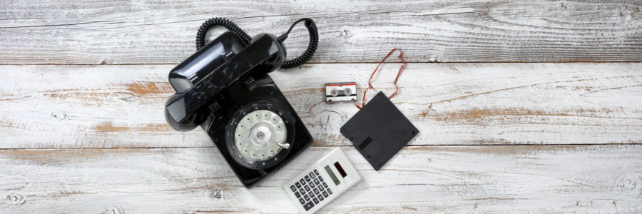 Vintage communication and computing devices-managed service provider