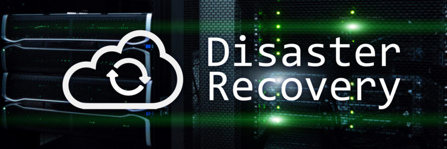 Disaster Recovery with cloud sync icon